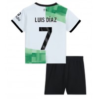 Dres Liverpool Luis Diaz #7 Preč pre deti 2023-24 Krátky Rukáv (+ trenírky)